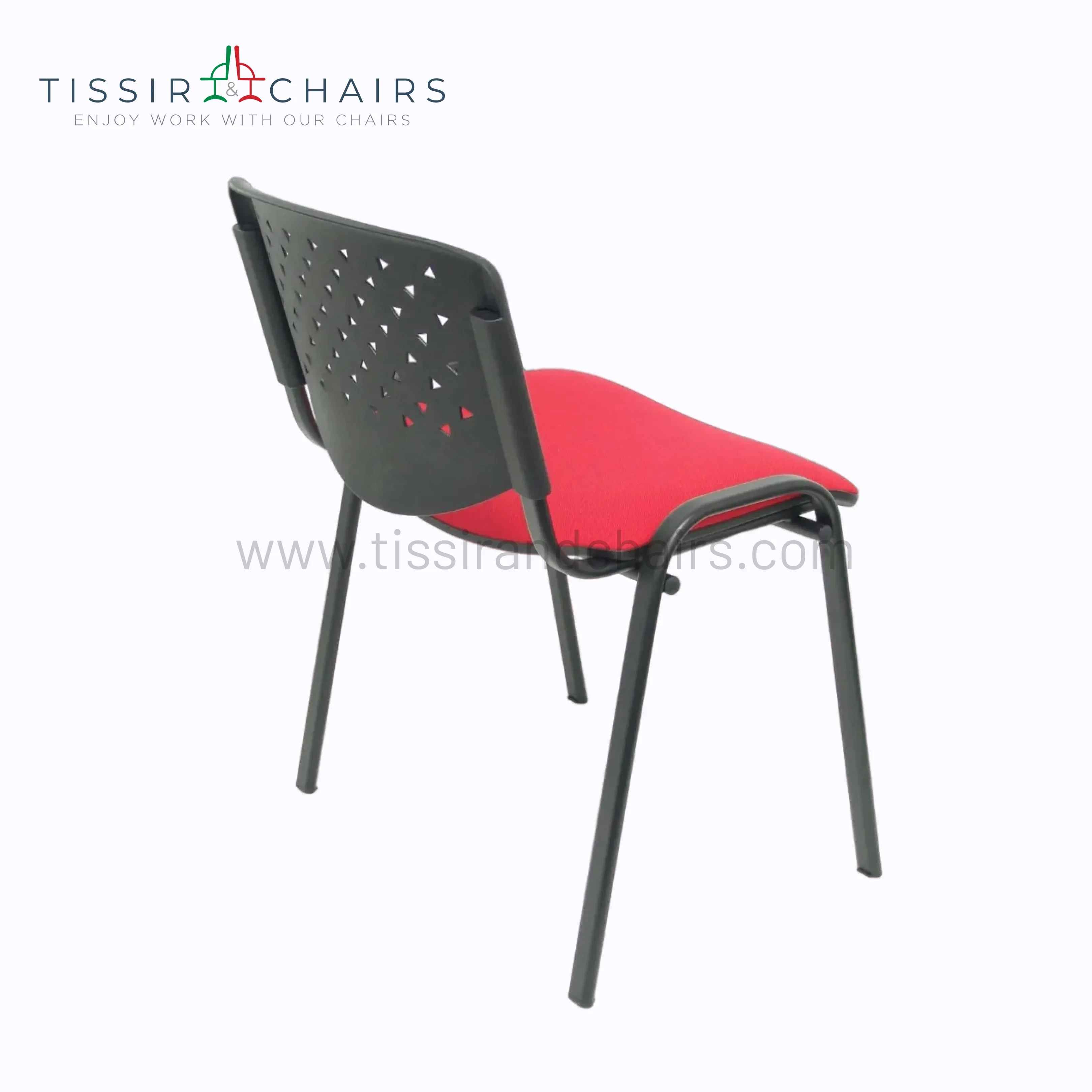 Chaise PRISMA structure métallique EPOXY NOIR